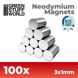Imanes Neodimio 3x1mm - 100 unidades (N35)