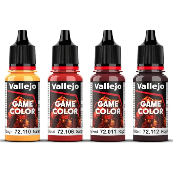 72.377 Red Color Set (4x18ml) - Vallejo: Game Color - Image 2