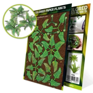 Plantas de Papel Coloreadas - Helechos
