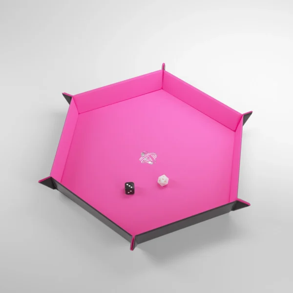MAGNETIC DICE TRAY HEXAGONAL pink