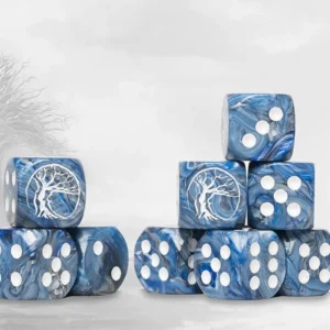 Nords Blue Marbled Dice - 24 per pack