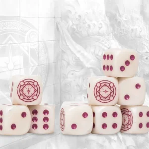 Sorcerer Kings Magenta Marbled Dice - 24 per pack