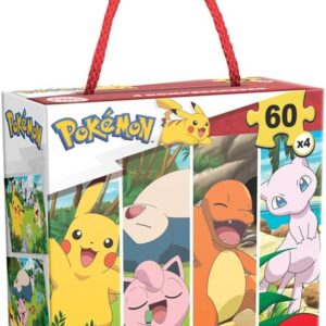Rompecabezas Infantil 4 en 1 de Pokémon 60 Piezas Cada Uno
