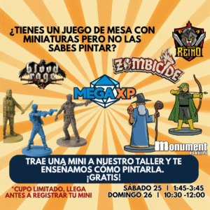 Pinta la mini de tu juego de mesa Mega XP DOMINGO 26 DE ABRIL